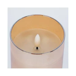 Elanze Designs When I Count My Blessings Yellow 5 x 3 Glass Candle In Glass