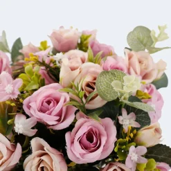 Elegant Artificial Silk Rose Bouquet with Vase – Perfect for Home, Office & Event Décor