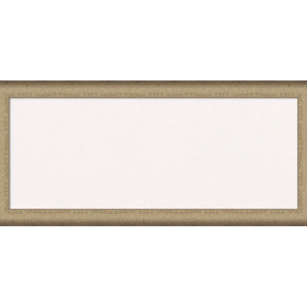 Elegant Brushed Narrow Framed Corkboard, White Cork