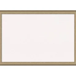 Elegant Brushed Narrow Framed Corkboard, White Cork