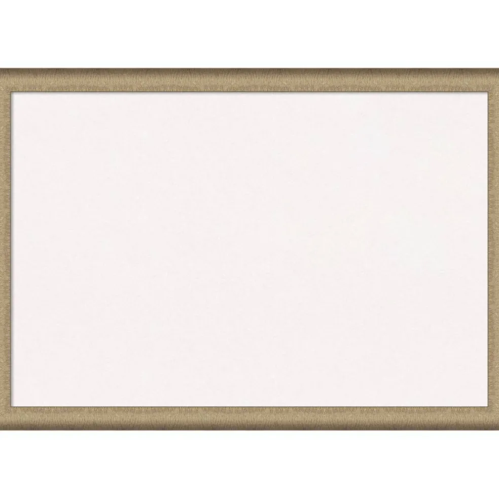 Elegant Brushed Narrow Framed Corkboard, White Cork