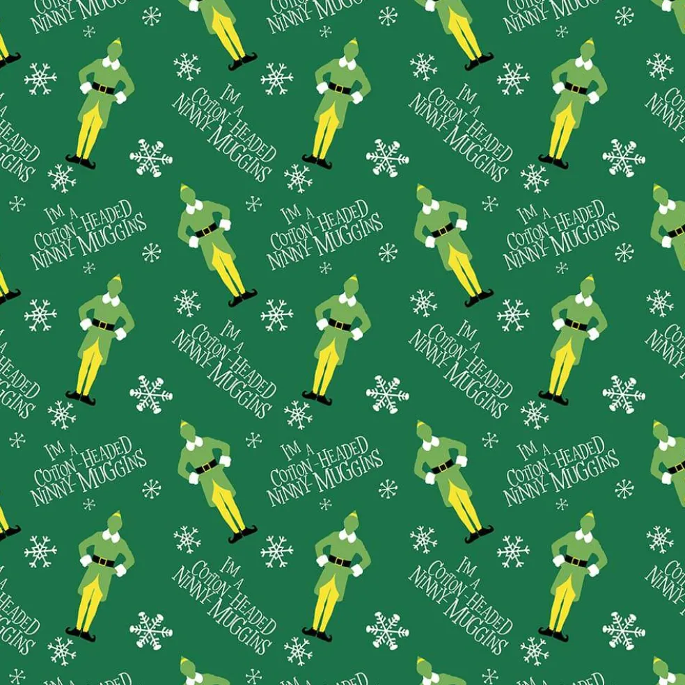 Elf Green Cotton-Headed Quilting Fabric