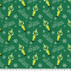 Elf Green Cotton-Headed Quilting Fabric