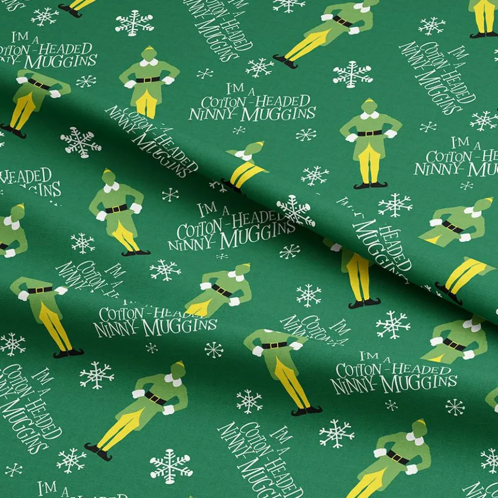 Elf Green Cotton-Headed Quilting Fabric