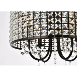 Elise 17 inch flush mount in black
