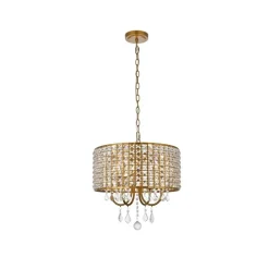 Elise 17 inch pendant in brass
