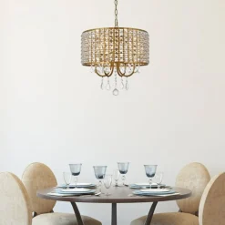 Elise 17 inch pendant in brass