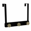 Elle Décor Black 3 Hook Over the Door Hook