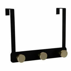 Elle Décor Black 3 Hook Over the Door Hook