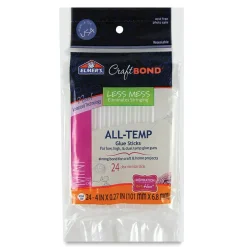 Elmer's CraftBond All-Temp Glue Sticks  - Mini Size 5/16", 4" Length, Pkg of 24
