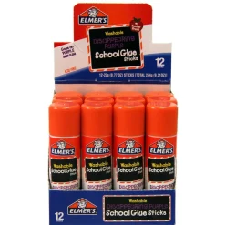 Elmer's® 0.77oz. Disappearing Purple Washable School Glue Sticks, 12ct.