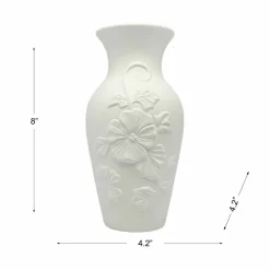 8" Embossed Floral DIY Ceramic Vase by Make Market®