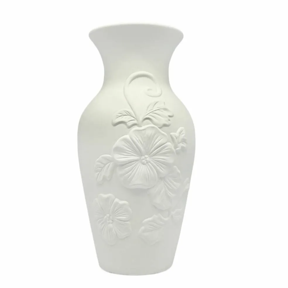 8" Embossed Floral DIY Ceramic Vase by Make Market®