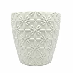 6.25" Embossed Floral Splash DIY Ceramic Vase by Make Market®