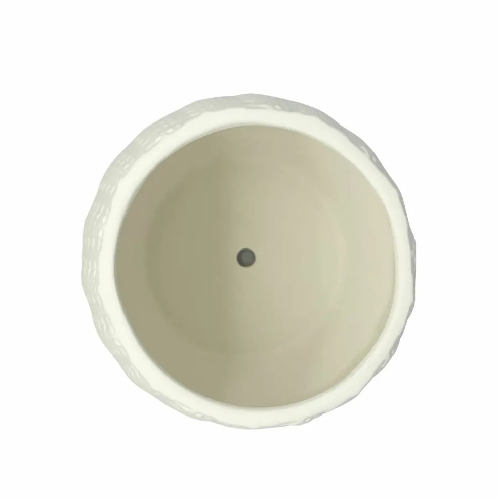6.25" Embossed Retro Floral DIY Ceramic Vase by Make Market®