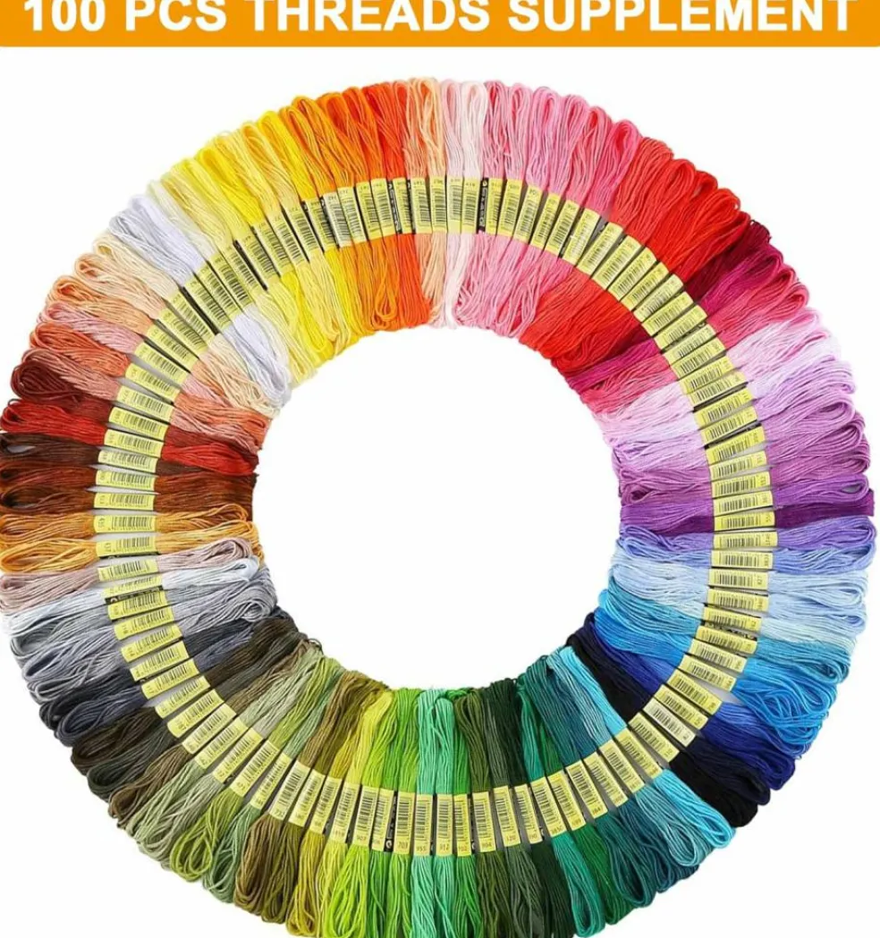 Embroidery Floss Kit – 364 Pieces, 200 Colors with Tools for Cross Stitch & Friendship Bracelets