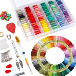 Embroidery Floss Kit – 364 Pieces, 200 Colors with Tools for Cross Stitch & Friendship Bracelets