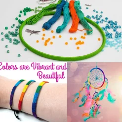Embroidery Floss | Rainbow Thread for Embroidery, Cross Stitch Thread, Crafting Arts Embroidery Strings Bulk with Needles Plus White and Black Floss(447 Colors)