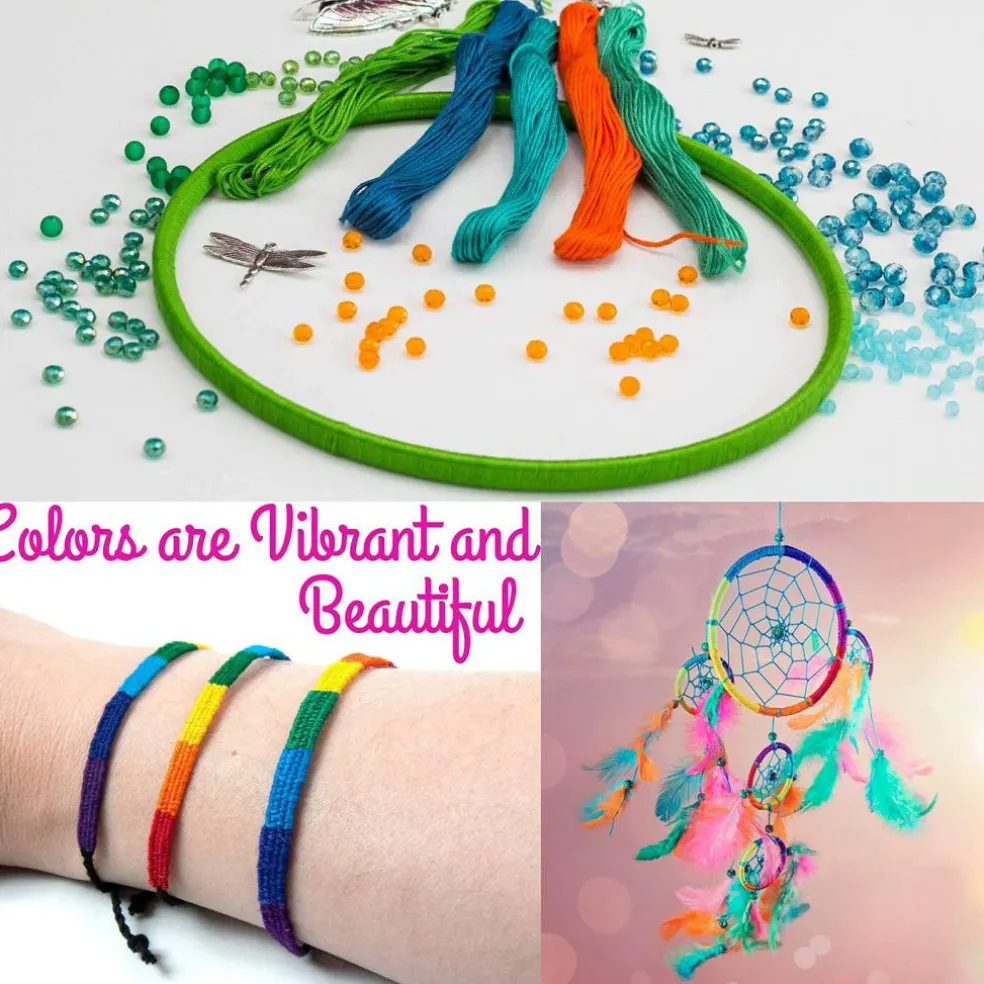 Embroidery Floss | Rainbow Thread for Embroidery, Cross Stitch Thread, Crafting Arts Embroidery Strings Bulk with Needles Plus White and Black Floss๏ผ447 Colors๏ผ