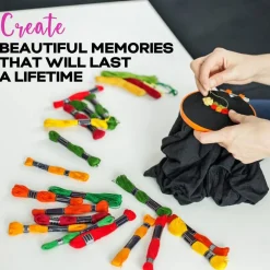 Embroidery Floss | Rainbow Thread for Embroidery, Cross Stitch Thread, Crafting Arts Embroidery Strings Bulk with Needles Plus White and Black Floss๏ผ447 Colors๏ผ