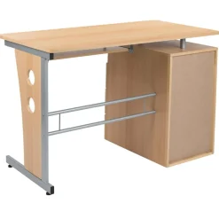 Emma and Oliver Desk with Three Drawer Single Pedestal and Pull-Out Keyboard Tray