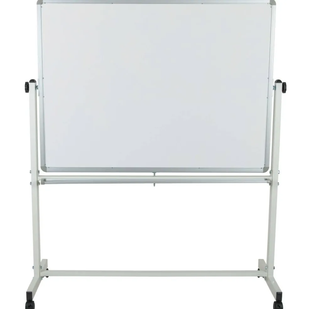 Emma and Oliver Double-Sided Mobile White Board Stand with Pen Tray