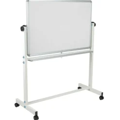 Emma and Oliver Double-Sided Mobile White Board Stand with Pen Tray