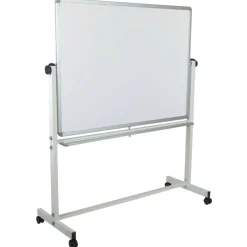 Emma and Oliver Double-Sided Mobile White Board Stand with Pen Tray