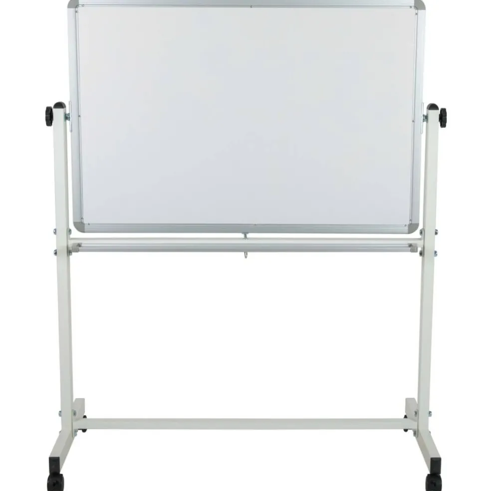Emma and Oliver Double-Sided Mobile White Board Stand with Pen Tray