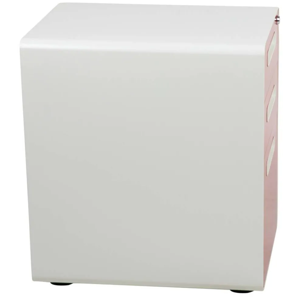Emma and Oliver Ergonomic 3-Drawer Mobile Locking Filing Cabinet Storage Organizer