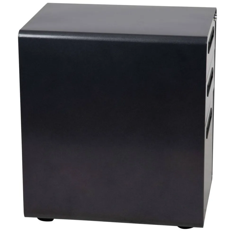 Emma and Oliver Ergonomic 3-Drawer Mobile Locking Filing Cabinet Storage Organizer