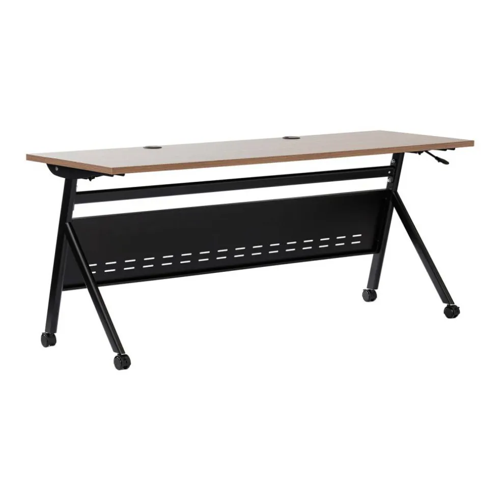 Emma and Oliver Griffin Heavy-Duty Flip Top Training Table with Nesting Design, Privacy Panel, Y-Legs, Tabletop, Metal Frame