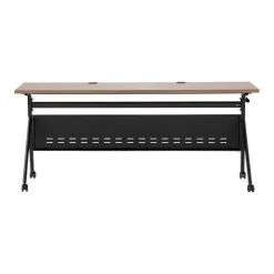 Emma and Oliver Griffin Heavy-Duty Flip Top Training Table with Nesting Design, Privacy Panel, Y-Legs, Tabletop, Metal Frame