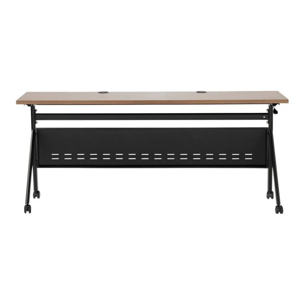 Emma and Oliver Griffin Heavy-Duty Flip Top Training Table with Nesting Design, Privacy Panel, Y-Legs, Tabletop, Metal Frame