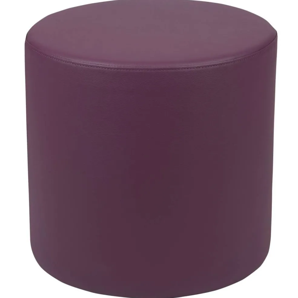 Emma and Oliver 18"H Soft Seating Flexible Circle Backless Chair for Classrooms and Common Spaces