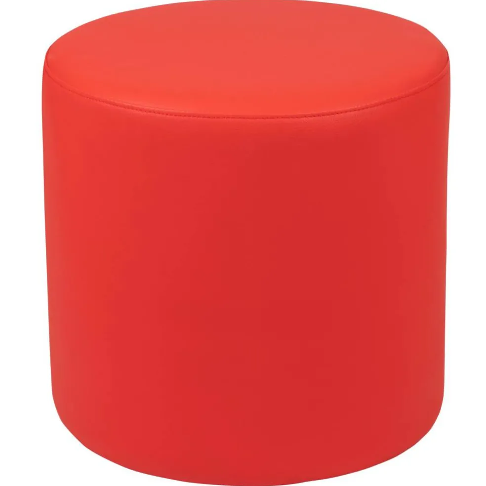 Emma and Oliver 18"H Soft Seating Flexible Circle Backless Chair for Classrooms and Common Spaces