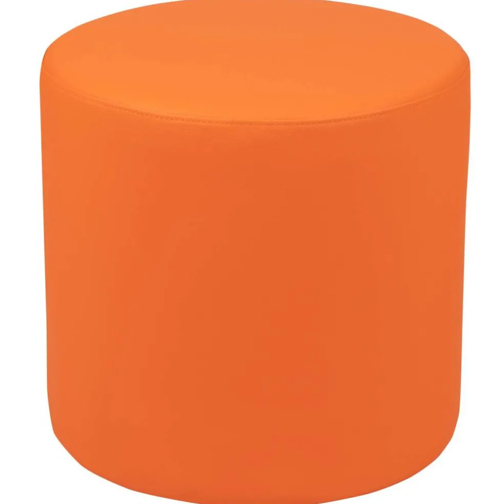 Emma and Oliver 18"H Soft Seating Flexible Circle Backless Chair for Classrooms and Common Spaces