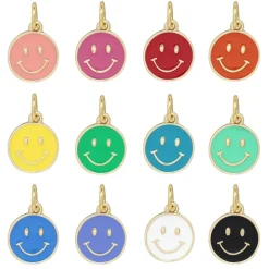 Enamel Smiley Face Charm Mix by Bead Landing™