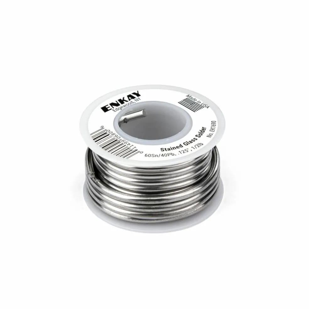 Enkay 1/8" Stained Glass Soldering Wire, 1/2lb.