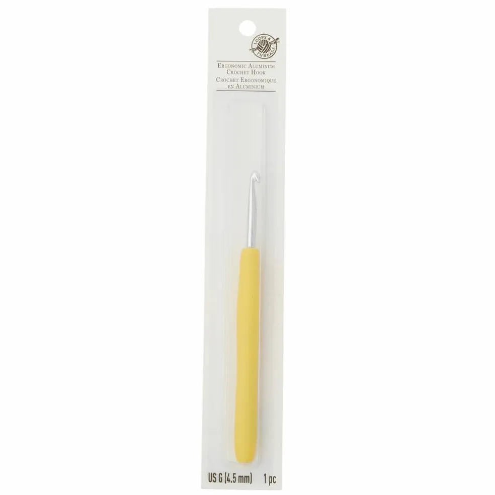 Ergonomic Aluminum Crochet Hook by Loops & Threads®
