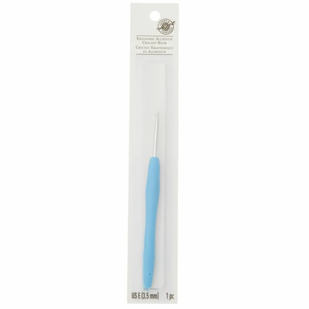 Ergonomic Aluminum Crochet Hook by Loops & Threads®