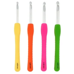 Ergonomic Aluminum Crochet Hook Set, G-J by Loops & Threads®