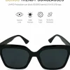 4E's Novelty Floppy Sun Hat with Sunglasses – UPF 50+ Packable Beach Hat for Women Travel