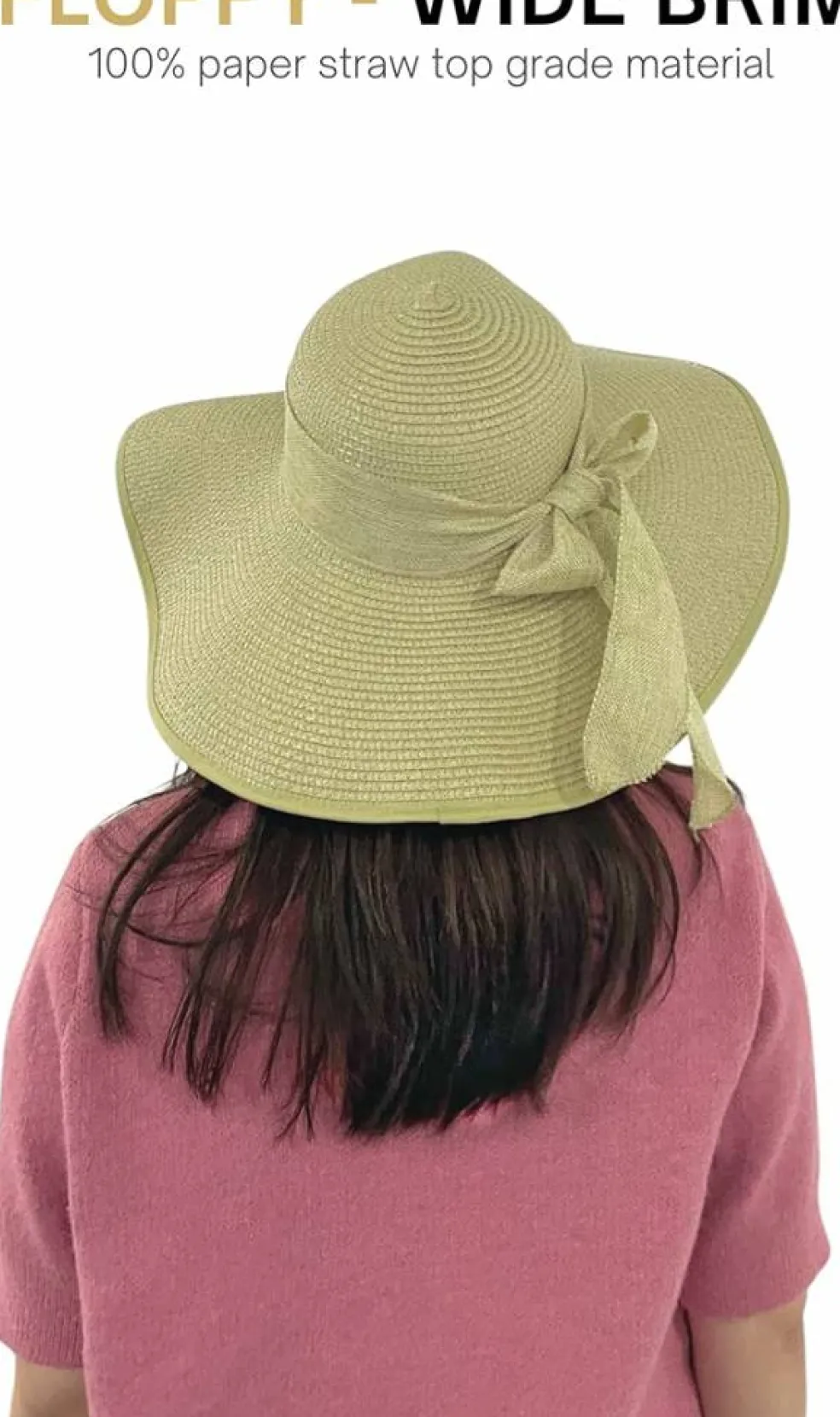 4E's Novelty Floppy Sun Hat with Sunglasses – UPF 50+ Packable Beach Hat for Women Travel