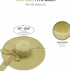 4E's Novelty Floppy Sun Hat with Sunglasses – UPF 50+ Packable Beach Hat for Women Travel