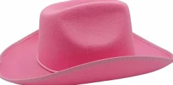 4E’s Novelty 4 Pack Pink Cowgirl Hat - Felt Cowboy Hats w/ Chin Strap - Western Theme Party, Kids Size