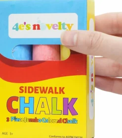 4E’s Novelty 3 Packs Jumbo Sidewalk Chalk - Sidewalk Chalk Party Favors