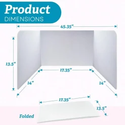 4E's Novelty Plastic Desk Dividers for Students 20 Pack, Bulk White Desk Privacy Panel - Plastic Classroom Dividers, Testing Dividers for Classrooms, Easy-to-Clean Durable, with Labels