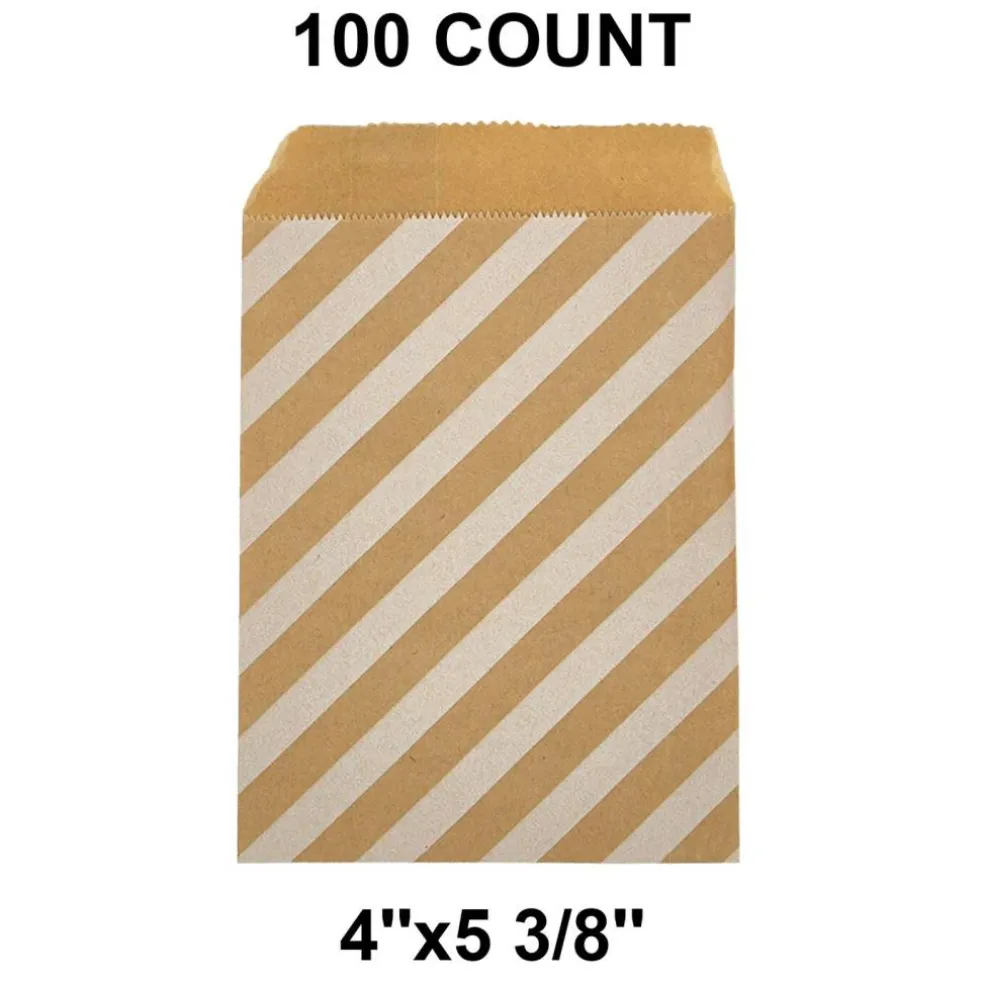 Essential White Paper Merchandise Bags 4" x 5 3/8"