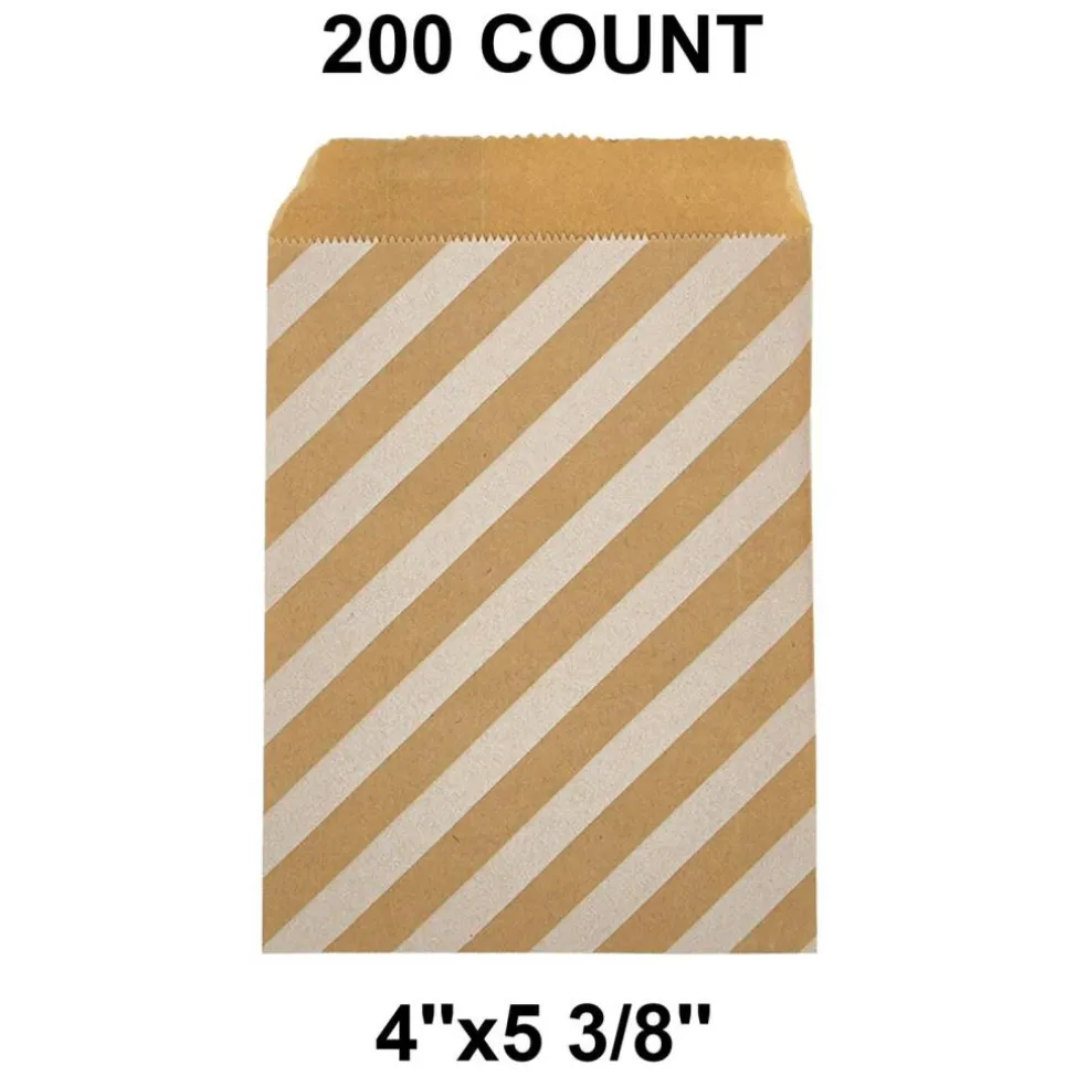 Essential White Paper Merchandise Bags 4" x 5 3/8"